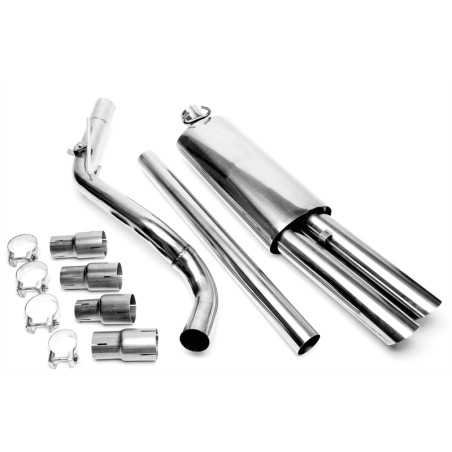 sistema di scarico sportivo 2x76mm per VW Golf II (Cod. T-RSG2E276SC)