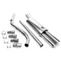 sistema di scarico sportivo 2x76mm per VW Golf III, Golf III+IV Cabrio (Cod. T-RSG3E276SC)