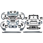 Kit estetico BMW X5 G05 LCI, Look X5M (Cod. E-TCB4226)