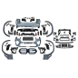 Kit estetico Bmw X6 G06 LCI look X6M (Cod. E-TCB4230)