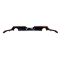 Diffusore Posteriori Toyota Yaris 2021 Look GR 2 uscite semplici (Cod. E-TCT0073)