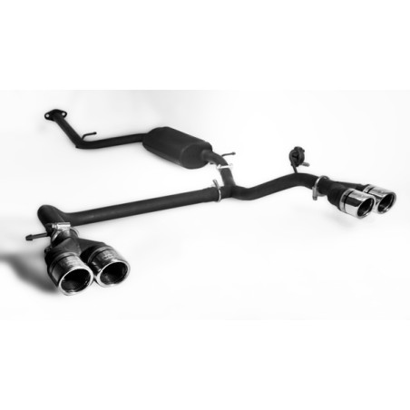 Scarico sportivo Toyota IQ (2009-2015) - rotondo Ø70 (Cod. U-128-409/70rs)