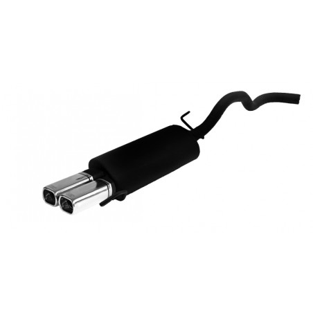 Scarico sportivo Volkswagen Polo typ 6N (1995-2001) - rettangolare 80×65 (Cod. U-129-205/12-1)