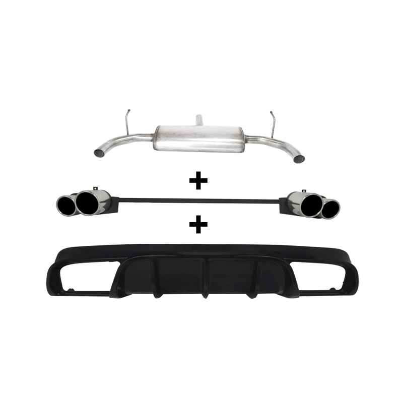 Scarico sportivo Alfa Romeo Giulietta (2010-2016) - rotondo - (Cod. U-d100-412-100-90 P)