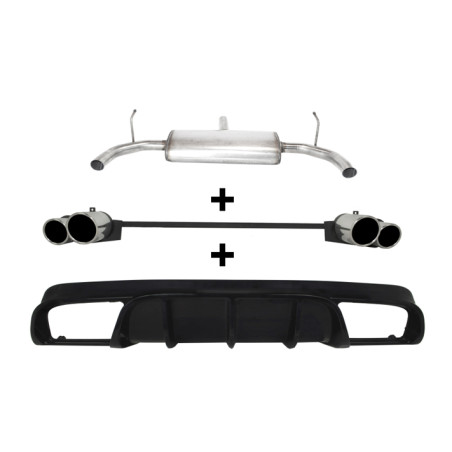 Scarico sportivo Alfa Romeo Giulietta (2010-2016) - rotondo - (Cod. U-d100-412-100-90 P)