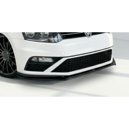 Splitter anteriore per Volkswagen Polo MK5 V2 (Cod. CW-CWMX-BFS-PV3016PB)