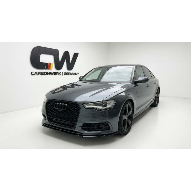 Splitter anteriore per Audi A6/S6 C7 S Line S6/S Line (Cod. CW-CWFS2-AU-A6SC7-SSL-V1-A1)