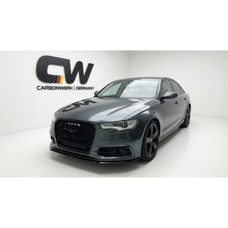 Splitter anteriore per Audi A6/S6 C7 S Line S6/S Line (Cod. CW-CWFS2-AU-A6SC7-SSL-V1-A1)