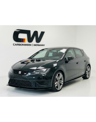 Splitter anteriore per Seat Leon 2012 - 2016 V1 (Cod. CW-CWFS2-SE-LN3-CFR-V1-B1)