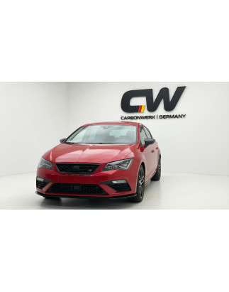 Splitter anteriore per Seat Leon MK3 FL FL V1 (Cod. CW-CWFS2-SE-LN3FL-CFR-V1-B2)