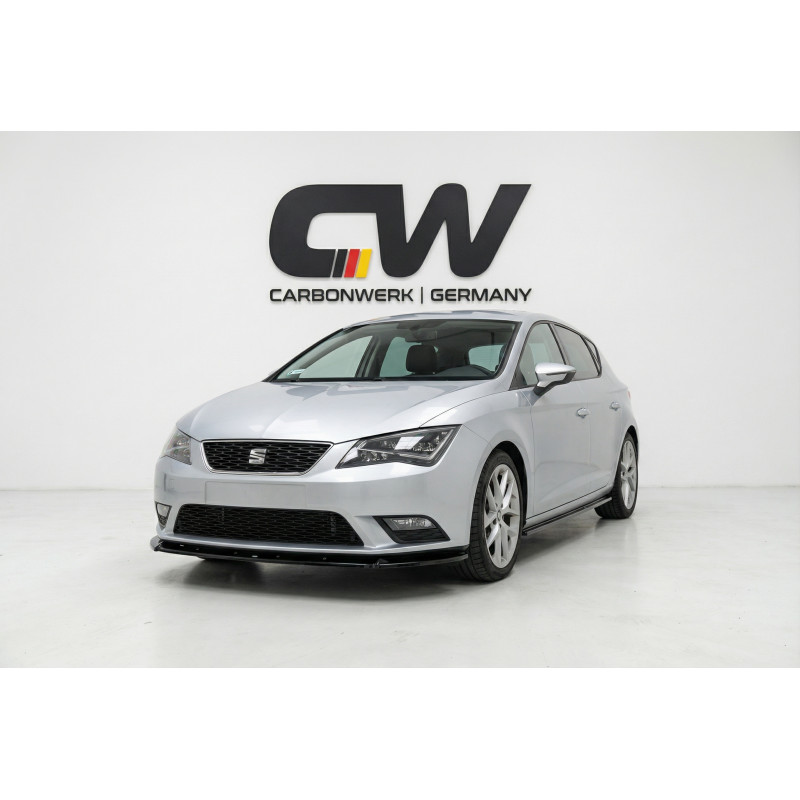 Splitter anteriore per Seat Leon MK3 V1 (Cod. CW-CWFS2-SE-LE3-FRB-V2-B1)