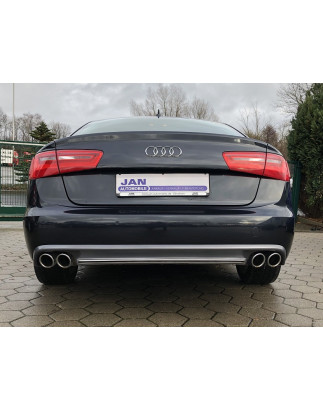 Diffusore paraurti posteriore 4 tubi S6 look berlina Audi A6 C7 2011-2014 (Cod. TF-BFT00052)