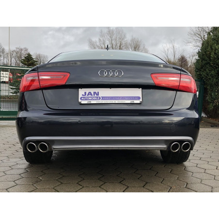 Diffusore paraurti posteriore 4 tubi S6 look berlina Audi A6 C7 2011-2014 (Cod. TF-BFT00052)