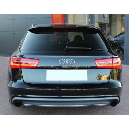 Diffusore paraurti posteriore 2 tubi S6 look Avant Audi A6 C7 2011-2014 (Cod. TF-BFT00053)