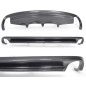 Diffusore paraurti posteriore 2 uscite singole di scarico S6 look Avant Audi A6 C7 2011-2014 (Cod. TF-BFT00053)
