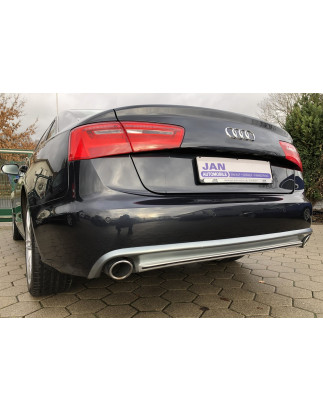 Diffusore paraurti posteriore 2 tubi S6 look berlina Audi A6 C7 2011-2014 (Cod. TF-BFT00054)