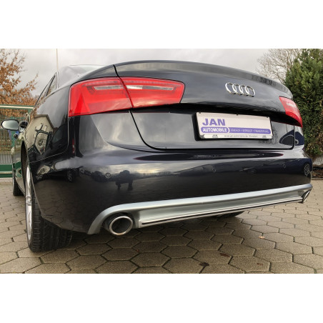 Diffusore paraurti posteriore 2 tubi S6 look berlina Audi A6 C7 2011-2014 (Cod. TF-BFT00054)