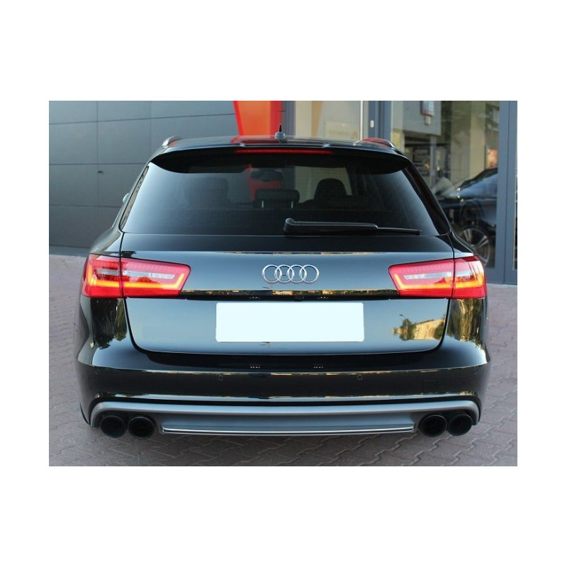 diffusore paraurti posteriore tubo serie RS6 look avant Audi A6 C7 2011-2014 (Cod. TF-BFT00055)