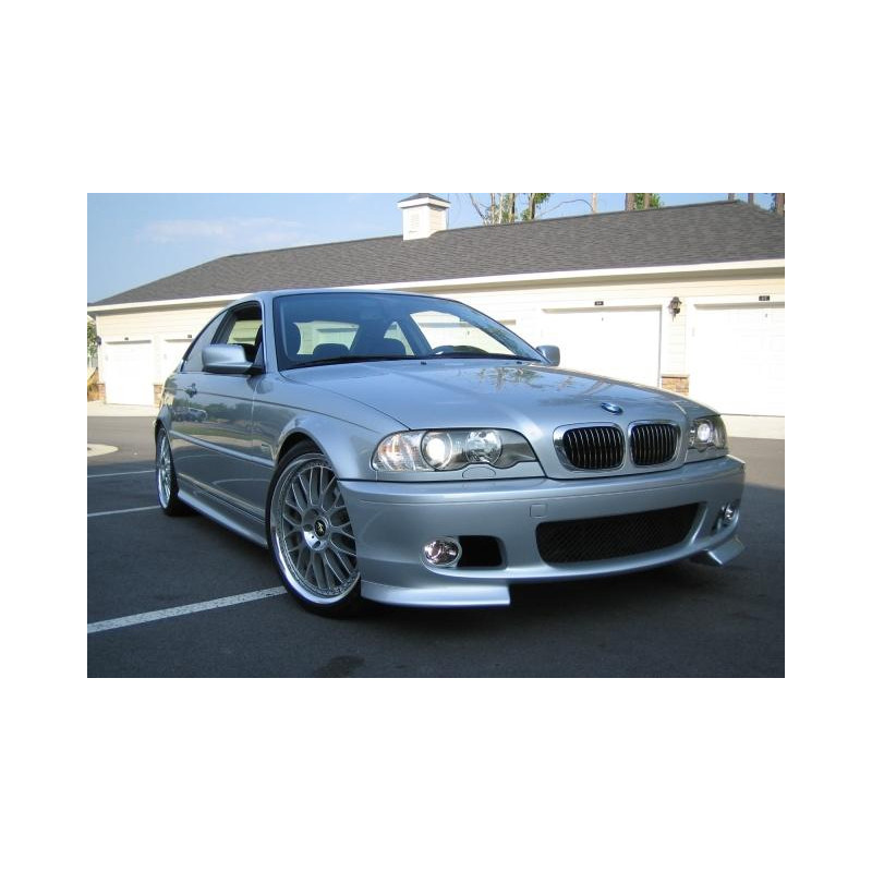 Minigonne laterali paraurti anteriore 2 pezzi alette CSL look anteriore M3 BMW Serie 3 E46 (Cod. TF-
