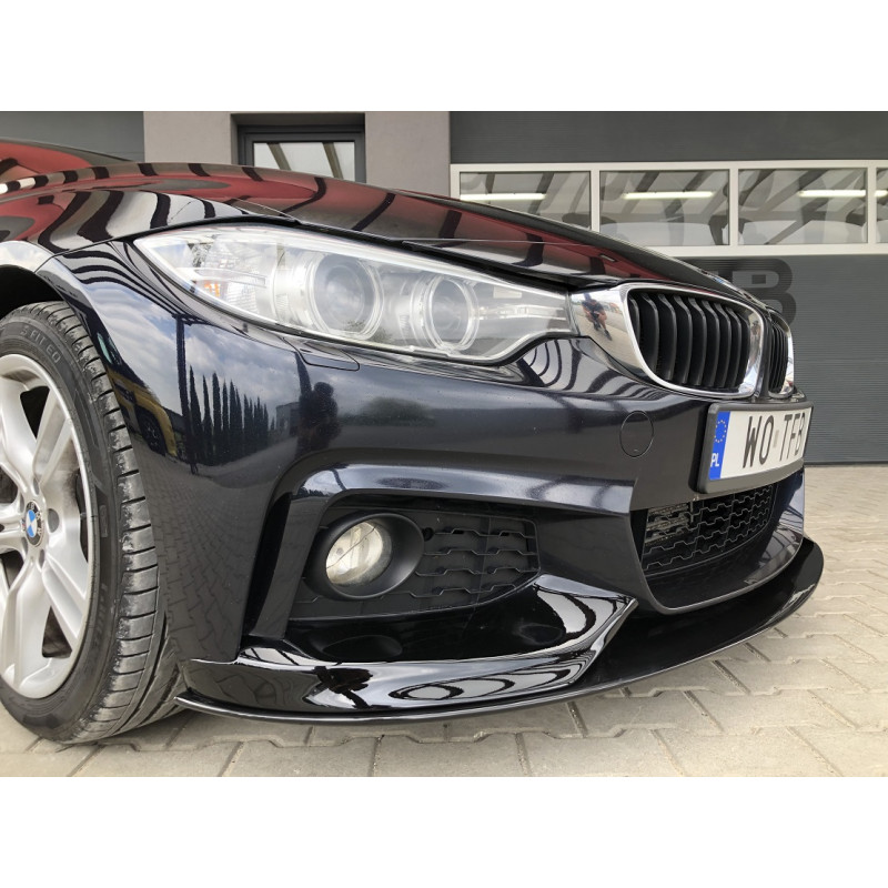Spoiler anteriore diffusore in 3 pezzi + alette BMW Serie 4 F32 (Cod. TF-BFT00308)