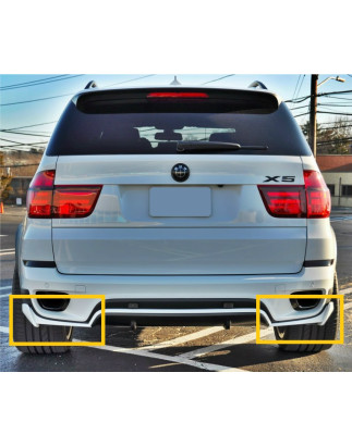 Estensioni paraurti posteriore 2 pezzi FLAPS AERO BMW X5 E70 LCI 2010-2013 (Cod. TF-BFT00367)