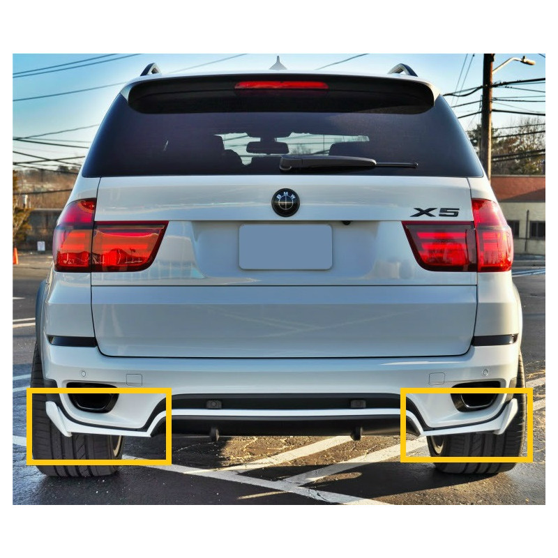 Estensioni paraurti posteriore 2 pezzi FLAPS AERO BMW X5 E70 LCI 2010-2013 (Cod. TF-BFT00367)