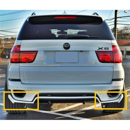 Estensioni paraurti posteriore 2 pezzi FLAPS AERO BMW X5 E70 LCI 2010-2013 (Cod. TF-BFT00367)