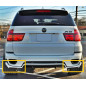 Estensioni paraurti posteriore 2 pezzi FLAPS AERO BMW X5 E70 LCI 2010-2013 (Cod. TF-BFT00367)