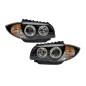 Fari Anteriori Angel Eyes BMW E87/E81/E88/E82 Black (Cod. E-FAB0092)