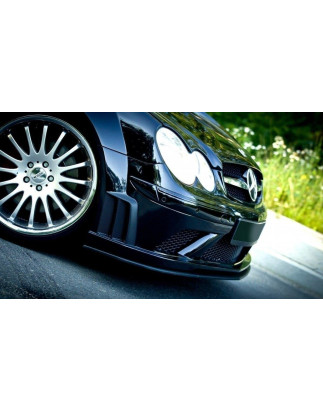 SPLITTER ANTERIORE MERCEDES CLK W209 BLACK (SL BLACK SERIES LOOK) (Cod. M-ME-CLK-209-BLACK-SL-FD2G)