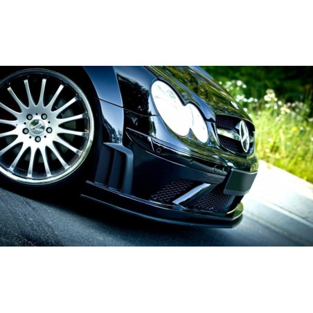 SPLITTER ANTERIORE MERCEDES CLK W209 BLACK (SL BLACK SERIES LOOK) (Cod. M-ME-CLK-209-BLACK-SL-FD2G)