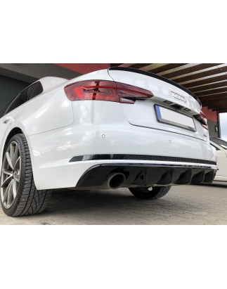Diffusore paraurti posteriore 1 tubo Sinistro + 1 tubo Destro AUDI A4 B9 sline 2015-2019 (Cod. TF-BF