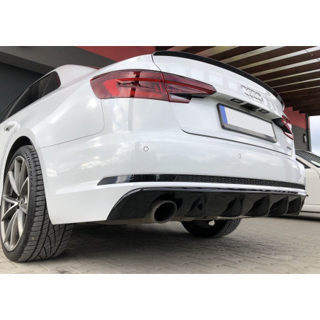 Diffusore paraurti posteriore 1 tubo Sinistro + 1 tubo Destro AUDI A4 B9 sline 2015-2019 (Cod. TF-BF