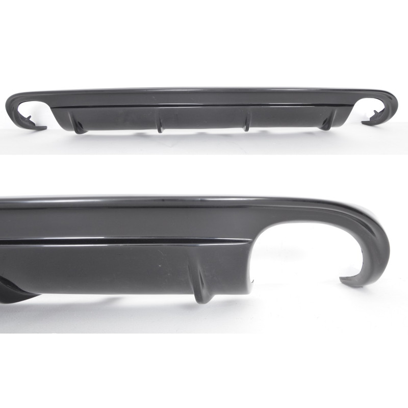 Diffusore paraurti posteriore look RS4 2 tubi SINISTRO + 2 tubi DESTRO AUDI A4 B8 lift 2011-2015 (Co