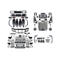 Kit Estetico Mercedes W463 Look W465 BRS (Cod. E-TCM0467)