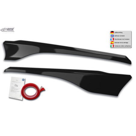 Palpebre fari per FORD Transit Custom & Tourneo Custom (2018+) nero lucido (Cod. R-RDSB157-GZD)