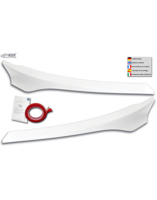 Palpebre fari per FORD Transit Custom & Tourneo Custom (2018+) bianco lucido (Cod. R-RDSB157-WS)
