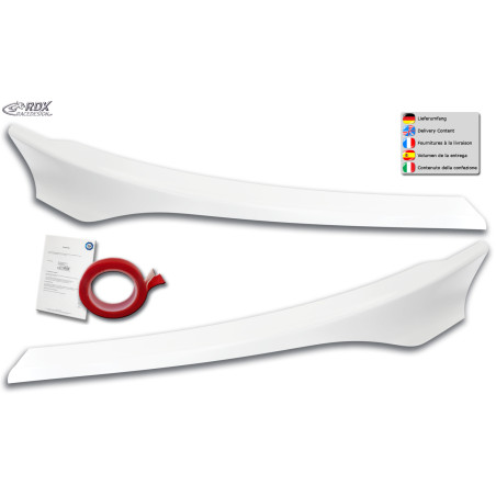 Palpebre fari per FORD Transit Custom & Tourneo Custom (2018+) bianco lucido (Cod. R-RDSB157-WS)