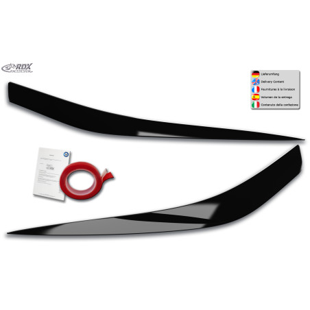 Palpebre fari per KIA Ceed CD & KIA ProCeed CD 2018-2021 & 2021+ nero lucido (Cod. R-RDSB174-GZD)