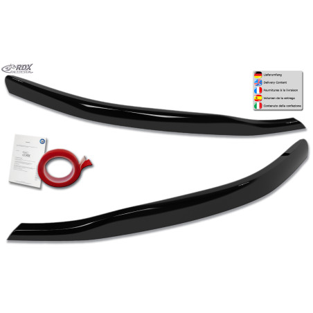 Palpebre fari per FORD Transit Custom & Tourneo Custom (for Halogen/ 2023-present) nero lucido (Cod.