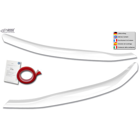 Palpebre fari per FORD Transit Custom & Tourneo Custom (for Halogen/ 2023-present) bianco lucido (Co