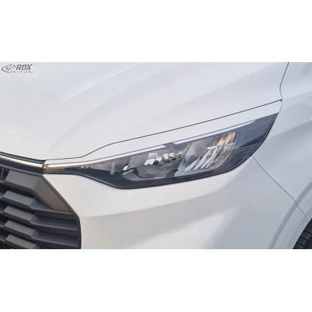 Palpebre fari per FORD Transit Custom & Tourneo Custom (for Halogen/ 2023-present) bianco lucido (Co