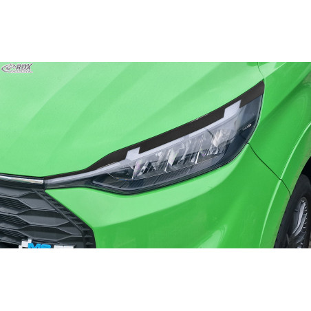 Palpebre fari per FORD Tourneo Custom & Transit Custom (for LED/ 2023-present) nero lucido (Cod. R-R
