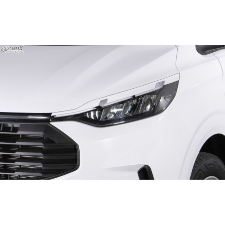 Palpebre fari per FORD Tourneo Custom & Transit Custom (for LED/ 2023-present) bianco lucido (Cod. R