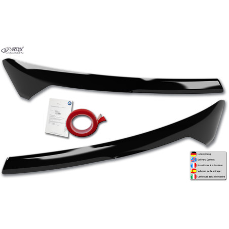Palpebre fari per FORD Transit Courier & Tourneo Courier (N1P / N3P | 2024+) nero lucido (Cod. R-RDS