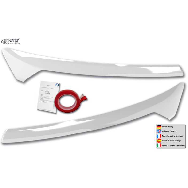 Palpebre fari per FORD Transit Courier & Tourneo Courier (N1P / N3P | 2024+) bianco lucido (Cod. R-R