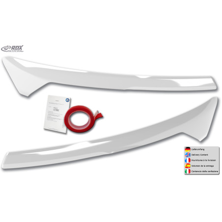 Palpebre fari per FORD Transit Courier & Tourneo Courier (N1P / N3P | 2024+) bianco lucido (Cod. R-R