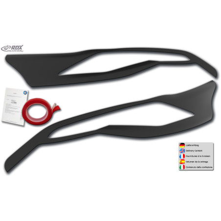 Palpebre fari per FORD Transit Custom & Tourneo Custom (2012-2018) Light Brows (Cod. R-RDSB233)