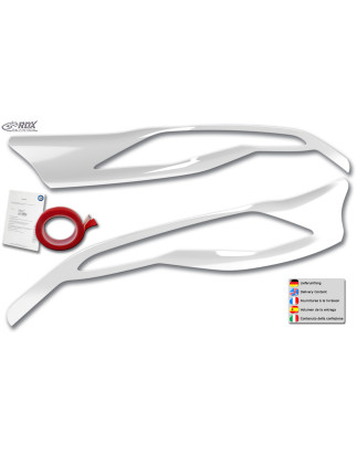 Palpebre fari per FORD Transit Custom & Tourneo Custom (2012-2018) bianco lucido (Cod. R-RDSB233-WS)