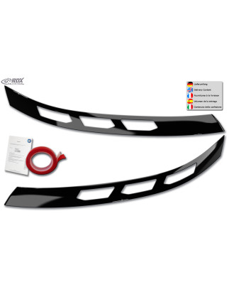 Palpebre fari per VW Transporter / Shuttle / Caravelle (2025-present) nero lucido (Cod. R-RDSB238-GZ